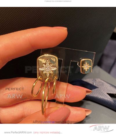 AAA Replica APM Monaco Soleil Yellow Gold Earrings